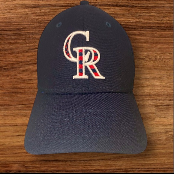 New Era Colorado Rockies Flag USA Logo Hat M/L - Picture 1 of 7